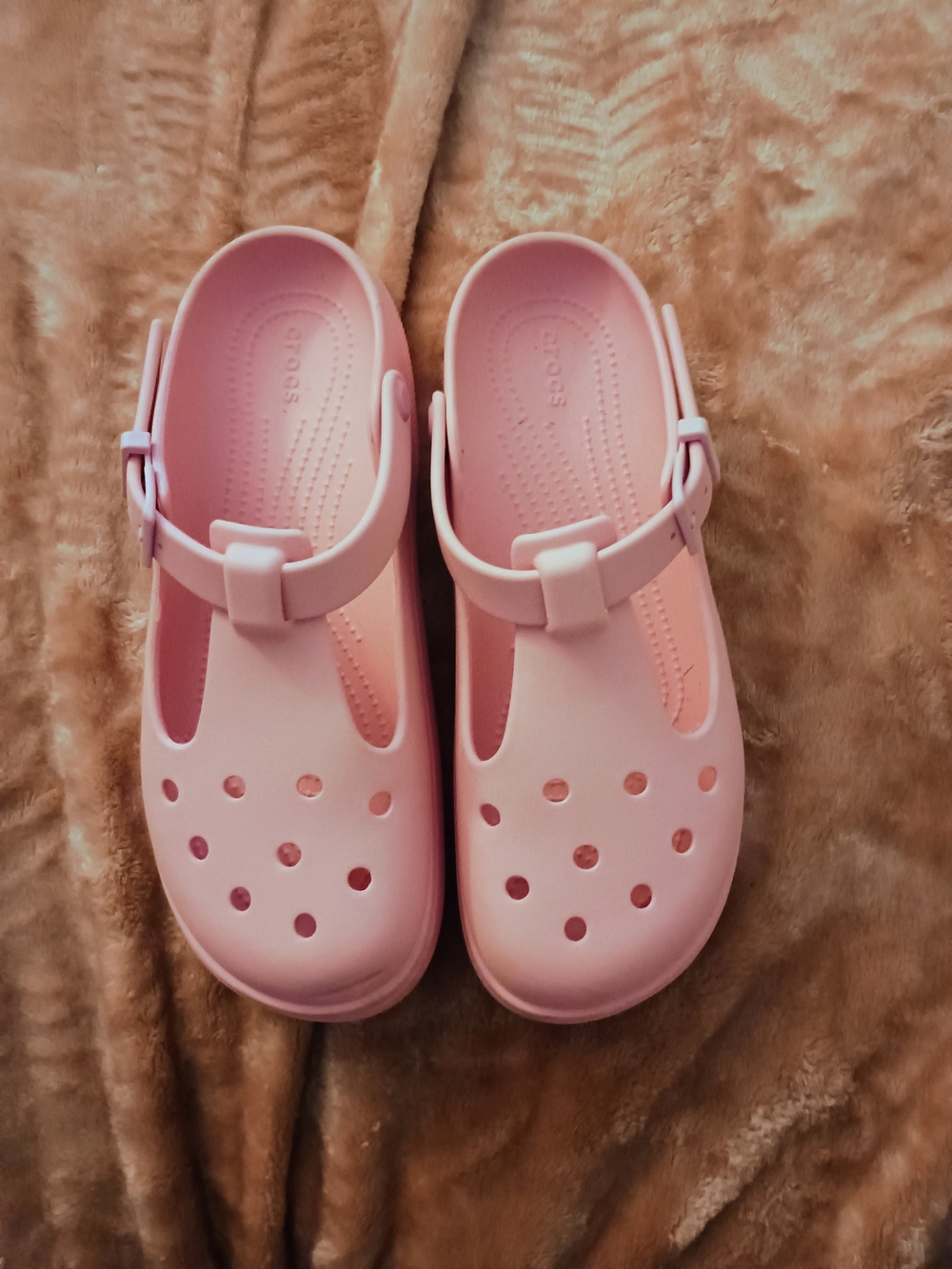 CROCS Women's Pink Mary Jane-Style Classic Clogs